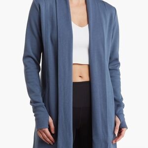 90 Degree By Reflex Blue Relaxed Knit Cardigan